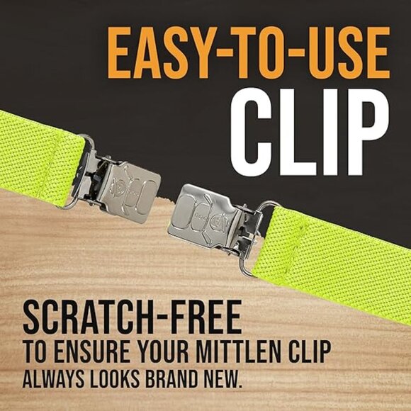 Hold’Em Mitten Glove Clips for Toddler & Kids Extra Tight Grip - Lemon Yellow - Picture 6 of 6